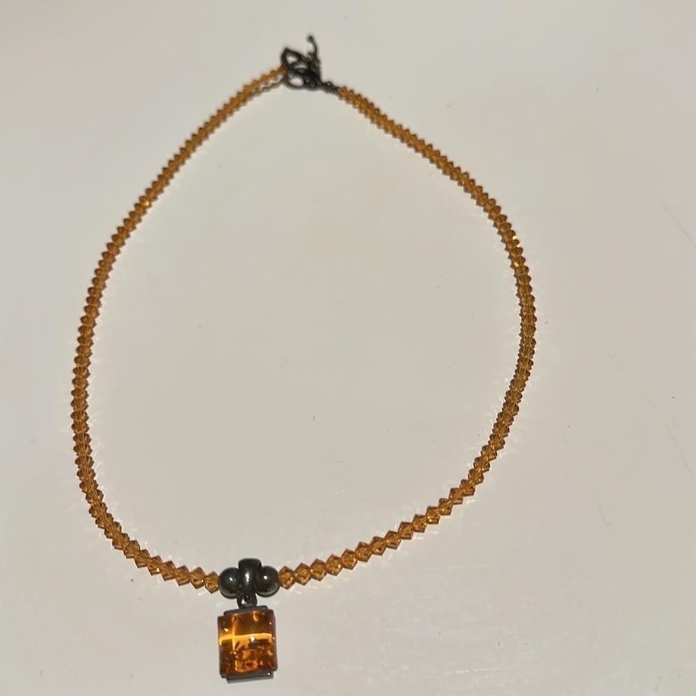 Women’s Orange Beaded Necklace